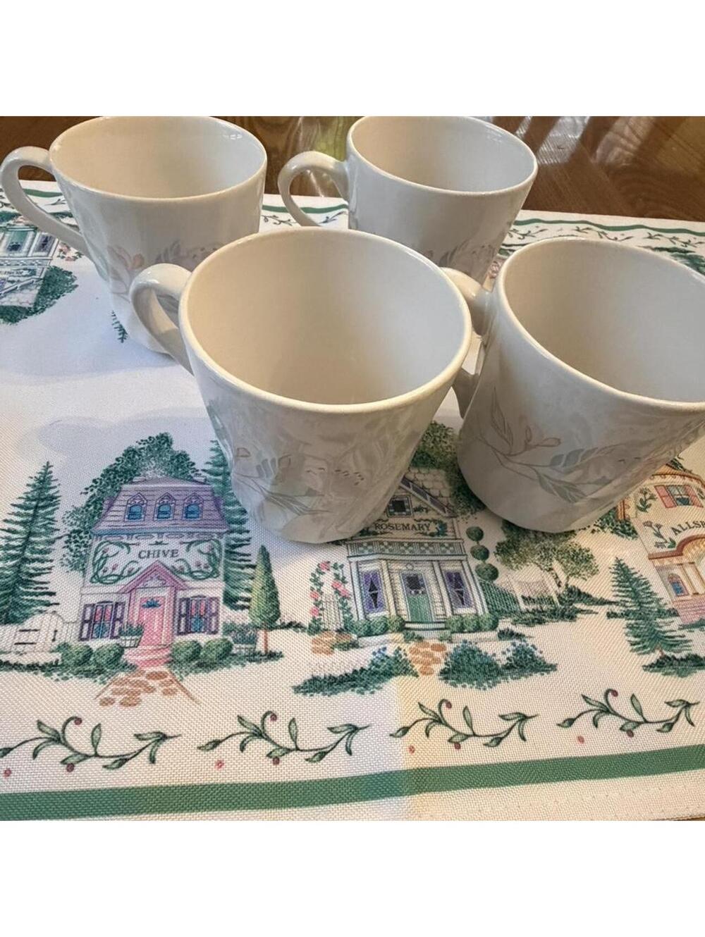 Corningwear Pink Trio Floral Set of Mugs Set of 4
